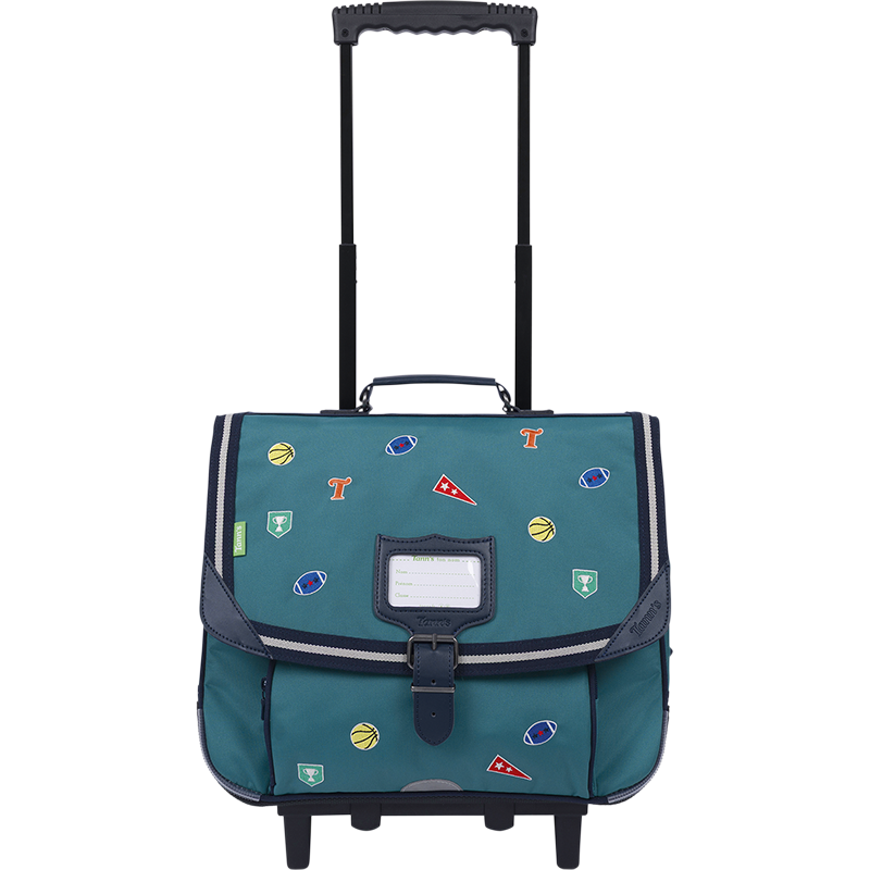 Cartable trolley Dan vert Tann’s - 38 cm