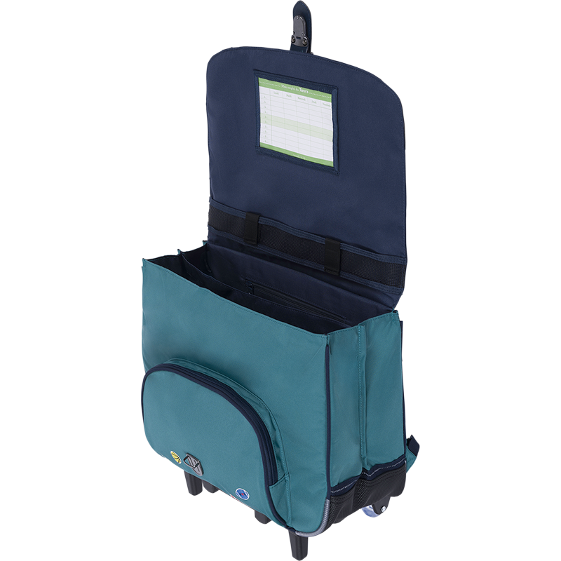 Cartable trolley Dan vert Tann’s - 38 cm