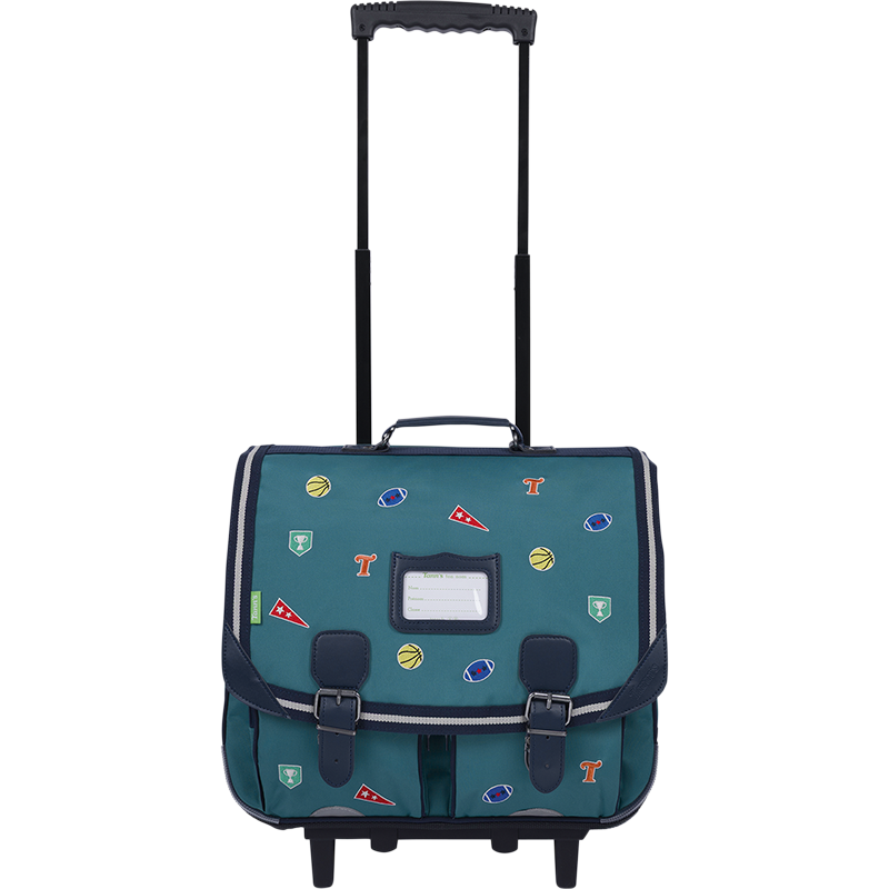 Cartable trolley Dan vert Tann’s - 41 cm