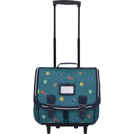 Cartable trolley Dan vert Tann’s - 41 cm