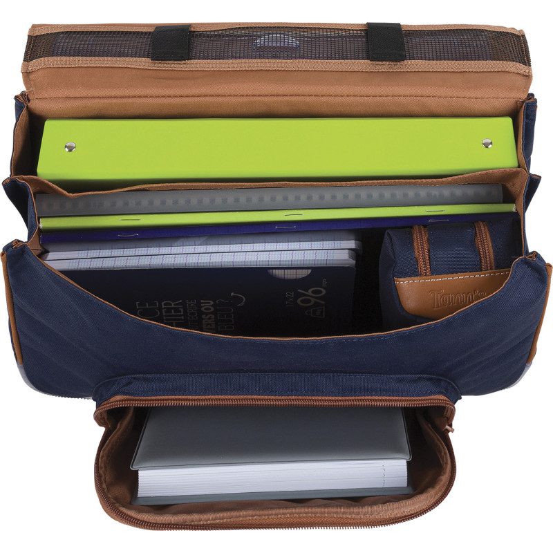 Cartable Basile bleu Tann’s - 38 cm