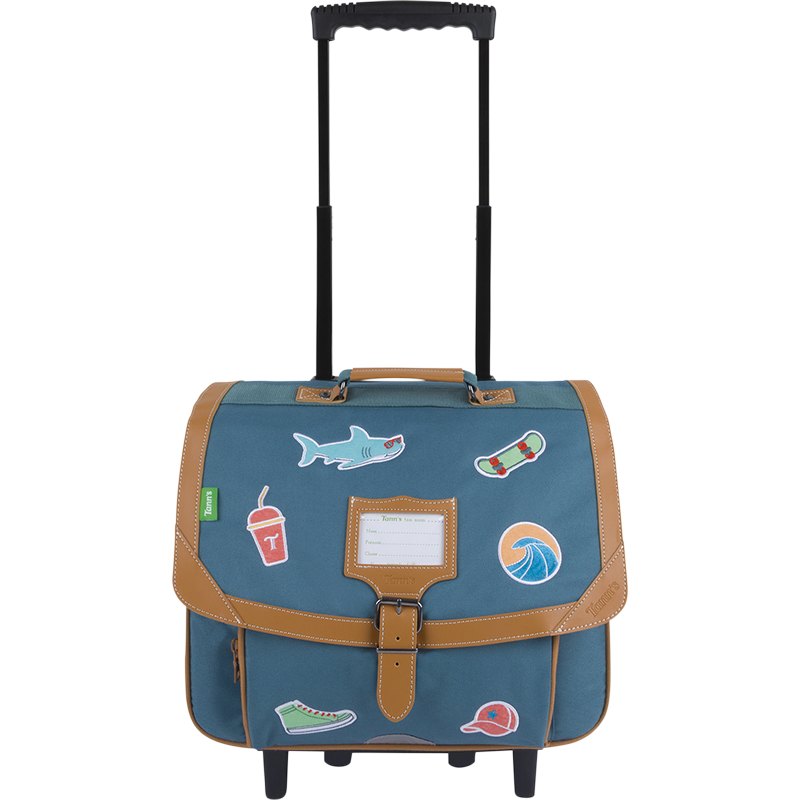 Cartable trolley Stan vert Tann’s - 38 cm