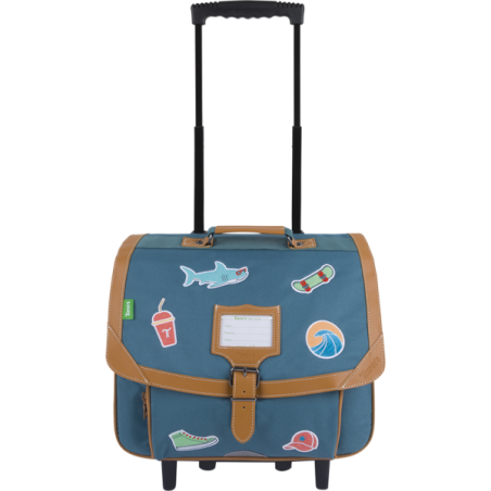 Cartable trolley Stan vert Tann’s - 38 cm