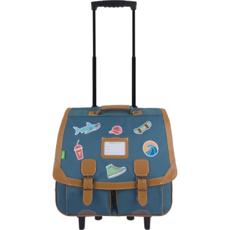 Cartable trolley Stan vert Tann’s - 41 cm