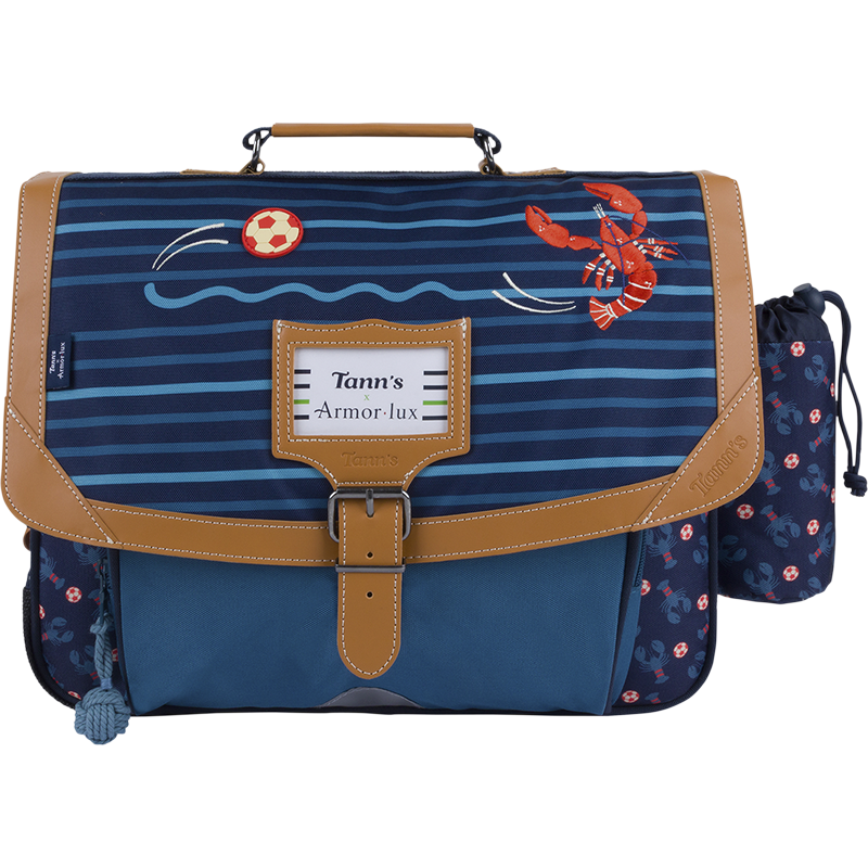 Cartable Titouan bleu Tann's x Armor Lux Tann’s - 38 cm