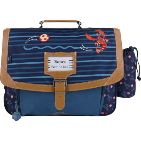 Cartable Titouan bleu Tann's x Armor Lux Tann’s - 38 cm