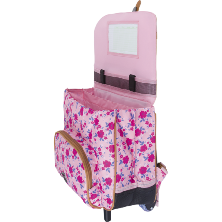 Cartable trolley Aurore rose Tann’s - 38 cm