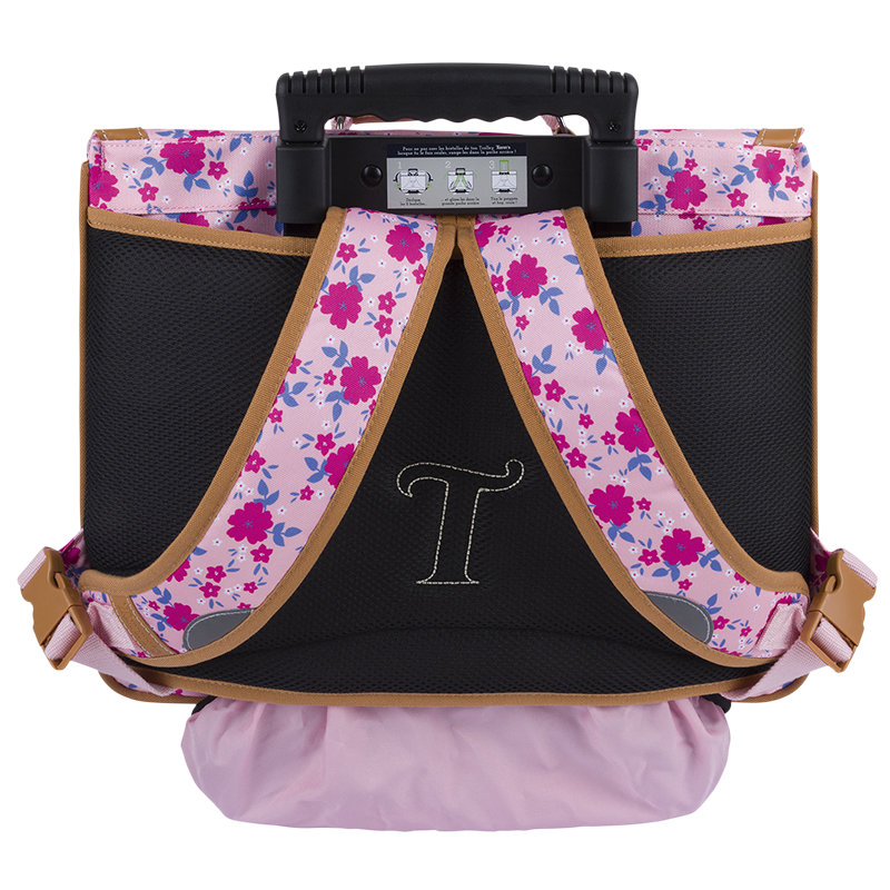 Cartable trolley Aurore rose Tann’s - 41 cm