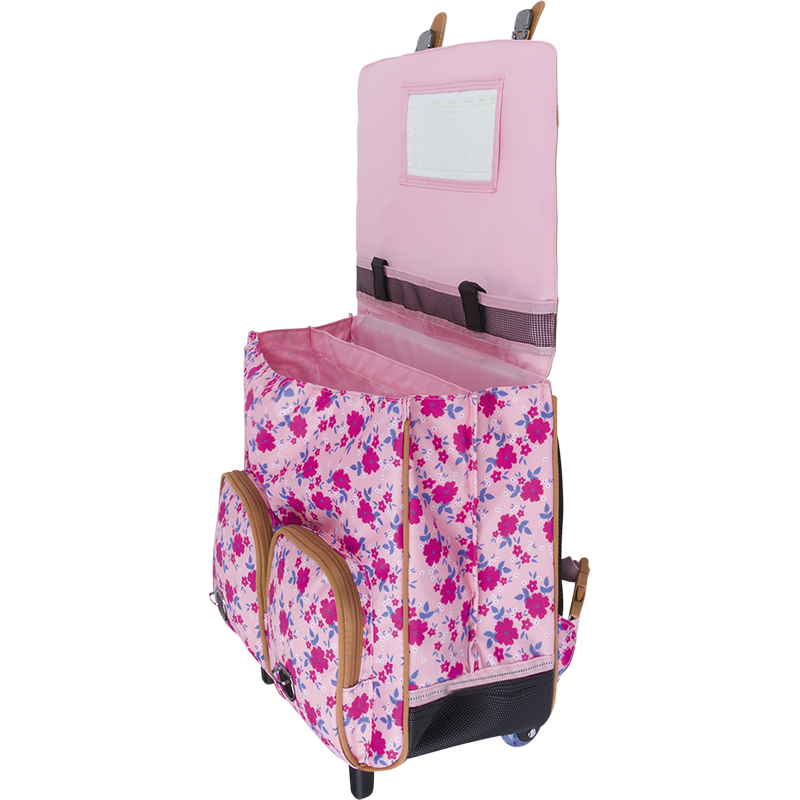 Cartable trolley Aurore rose Tann’s - 41 cm