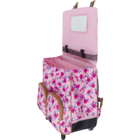 Cartable trolley Aurore rose Tann’s - 41 cm