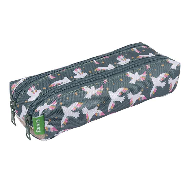 Trousse Noémie verte Tann’s - 21.5 cm