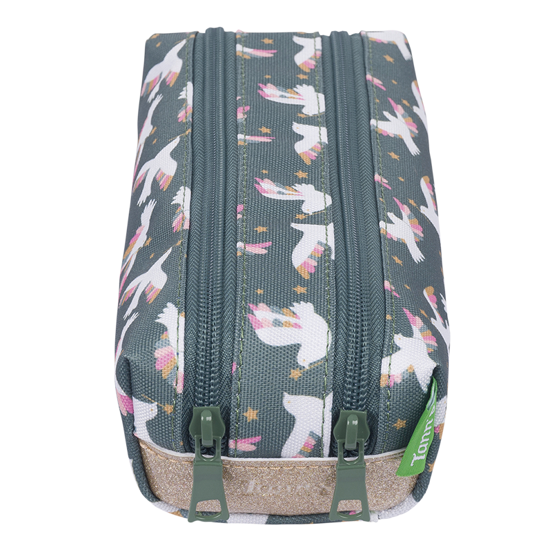 Trousse Noémie verte Tann’s - 21.5 cm