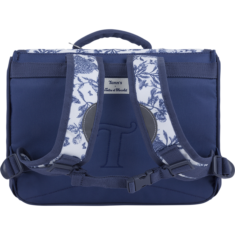 Cartable Toile de Jouy Marine Tann's x Tartine et Chocolat Tann’s - 33 cm
