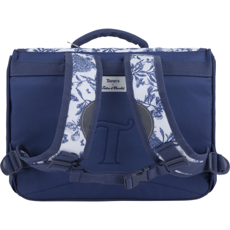 Cartable Toile de Jouy Marine Tann's x Tartine et Chocolat Tann’s - 33 cm