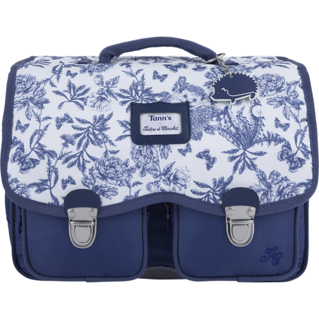 Cartable Toile de Jouy Marine Tann's x Tartine et Chocolat Tann’s - 33 cm