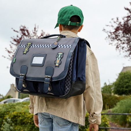 Cartable Romain gris
